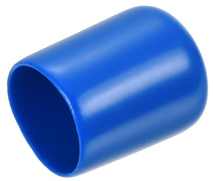 QUARKZMAN 15 Stück Gummi-Endkappen 16 mm ID Gummikappen, Runde Schutzkappen PVC Stopfen Abdeckkappen Lochstopfen Gleiter für Schrauben Gewindebolzen Drahtseile Rohr Möbelfüße, Blau