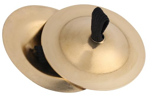 Bauchtanz Finger Becken Messing Zills Musikinstrument 1 Paar mit Gummiband für Tänzer Party Einhandbedienung Bauchtanz Finger Becken Musikinstrument Percussion