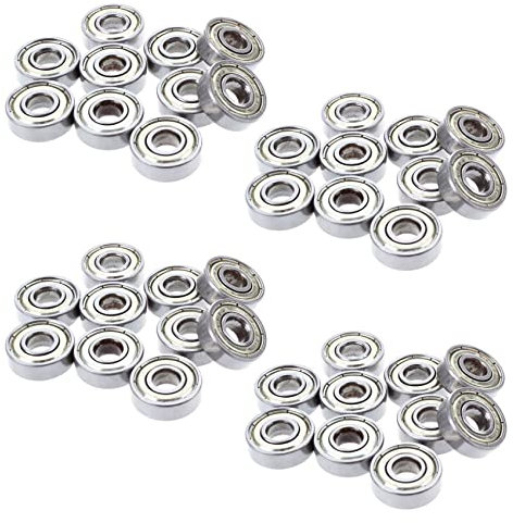 VENOAL 40 Stk. Kugellager Miniatur Rillenkugellager 608 ZZ 8 x 22 x 7mm Bearing Stahl