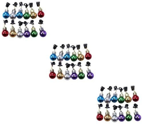 OUNONA 72stücke Teiliges Weihnachtsbaumkugeln Für Bartdeko Glänzende Weihnachtsornamente Mit Clips Für Festliche Anlässe Zufällige Designs Für Weihnachten Und Besondere Feiern