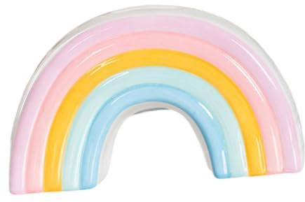 JISADER Regenbogen-Sparschwein-Aufbewahrung, Regenbogen-Sparschwein-Ornament, Bunte Mädchen-Sammelfiguren, Geldspardose, Geldbehälter