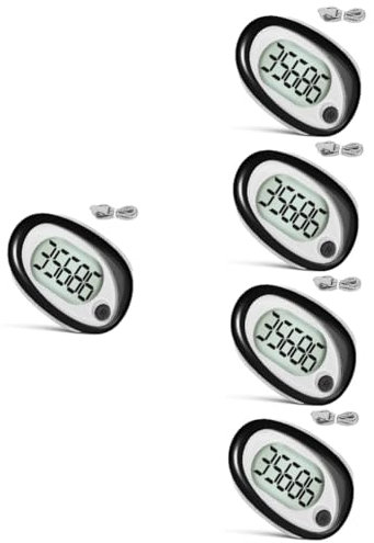5 Pièces Podomètre De Marche Podomètre Pas à Pas s Sportifs Compteur De Pas pour Marcher Petits s Grand Écran Plastique POPETPOP