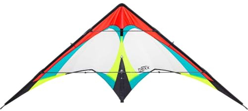 HQ Lenkdrachen Trixx Allround Trick ab 14 Jahren für Erwachsene und Jugend | stabiler Zweileiner inkl. 50kp Dyneemaschnüre 2x25m auf Winder+Schlaufen Flugdrachen für Freizeit und Urlaub 80x195cm 2-5 Bft