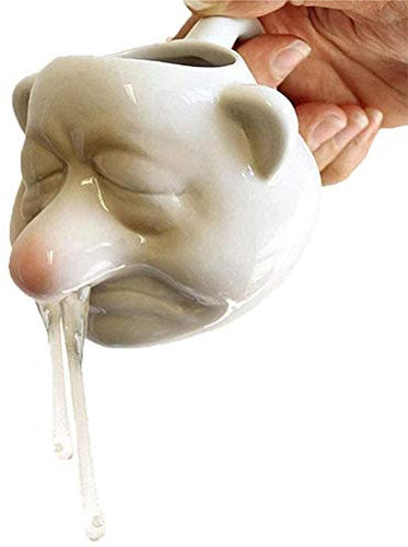 Funny Egg White Separator, Ceramic Egg Yolk White Separator Dwarf Shape Egg Sieve Strainer, Easy to Operate with Material Made of Ceramics, Easy to Clean for Baking and Cooking