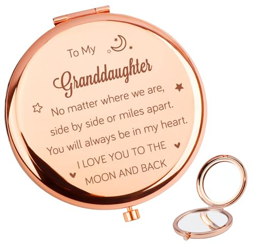 Aridantrp Kompaktspiegel für Enkelin, Geschenke von Oma Opa, Roségold, Geschenke für Enkelin