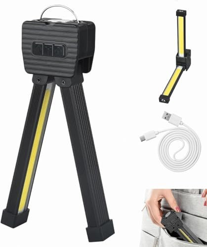 YuuFcy Posing Lamp Gym, Gym Lamp for Posing, Portable Magnetic LED Flashlight with Hanging Hook, 7th Gear Dimming, Handheld USB Rechargeable Worklight with 180 Degree Folding (1PC)