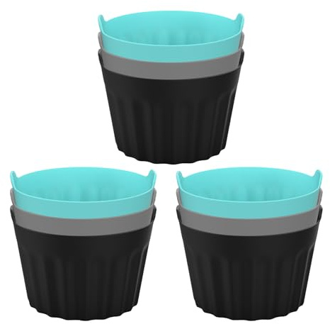 Pirottini da forno per friggitrici ad aria calda – stampo antiaderente in silicone | teglia antiaderente, per friggitrici, per muffin, friggitrice ad aria, pirottini da forno, cupcake in