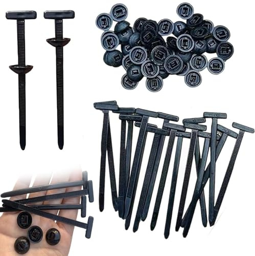 100PCS Nylon Universal Cable Tie Buckle,Heavy Duty Self-Locking Nylon Zip Ties Holder Clip,Multipurpose Universal Cable Ties Tool for Quick Fastening, Automotive Repair and Daily Use (100 Pcs)