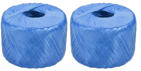 PATIKIL 400m Polyester Nylon Plastic Rope, 2 Pcs Twine Household Bundles Ropes Roll for Gardening Packing Crafting DIY, Blue