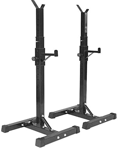 Homewell Squat Rack, Verstellbare Kniebeugenständer Langhantelablage, Höhenverstellbarer, Hantelablage bis 200 kg für Sportstudio Zuhause
