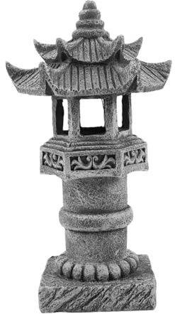 BESTonZON Lanterne Japonaise Résine Statue Zen Asiatique pour Décoration De Patio Lanterne De De Balcon Ornement De Pelouse pour Jardin