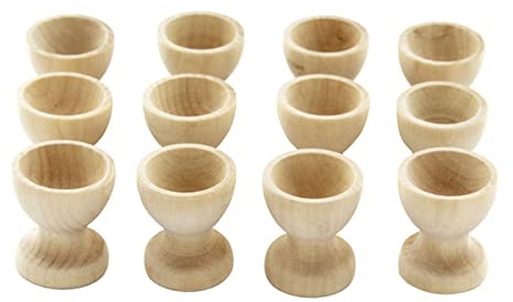 Coquetier en bois naturel pour œufs de Pâques, plateau de présentation pour le rangement des boules de cristal, des œufs, des rouges à lèvres, des stylos, support en bois souple pour réfrigérateur