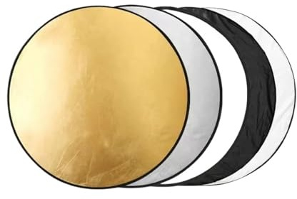 5-in-1 runder, tragbarer Reflektor, mehrfarbiger, zusammenklappbarer Diffusor for Outdoor-Fotografie, Fotostudio-Lichtreflektor(110cm Reflector)