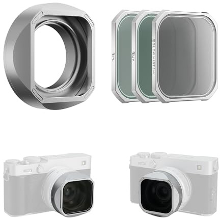 Freewell Magnetische Gegenlichtblende für Fujifilm XF23mmF2.8 R WR-Silber | Magnetische PL, UV, Black Mist 1/4 Filter, gehärtetes Glas Für Fujifilm XF 23mm F2.8 R WR (X-E5 & X Serie)