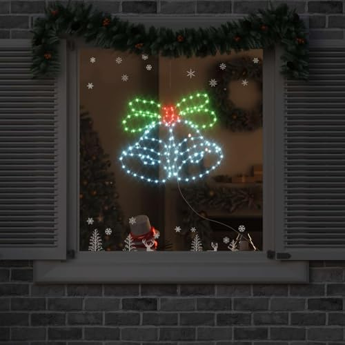 Generisch Weihnachtsglocke mit 144 LEDs Mehrfarbig 57 x 47,5 cm PVC,Heim & Garten,Dekoration,Festtags-Dekoartikel,Weihnachtsbaumschmuck-42018957