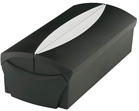 HAN Visitenkartenbox VIP, modernes Design mit patentiertem Deckel für 500 Visitenkarten und 1 zusätzliches Visitenkarten-Etui Go VIP, 2000-13, weiß-schwarz