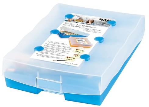 HAN Croco 2-6-19 Lernkartei, Max. Anzahl der Karten: 2.000 Karten, Transluzent/Blau, DIN A8, 9988-643
