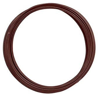 Vaessen Creative Aluminiumtråd 5 m x 2 mm - chokladmatt metalltråd (brun) - mjuk järntråd för kreativ fritid, pärlor och smyckestillverkning