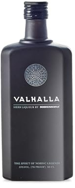 Valhalla, Liquore alle Erbe, 500 ml, Liquore Finlandese a Base di Vodka Koskenkorva, con Note Amare e Agrumate, Sapore Dolce e Forte, Botaniche Selezionate e Distillate, Idea Regalo, 35% Vol.