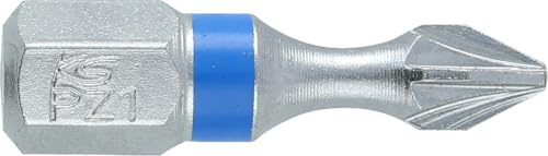 KS Tools 918.3205 1/4 TORSIONpower Bit, 25mm, PZ1 | Embout 1/4'' POZIDRIV TORSIONpower, 25 mm, PZ1