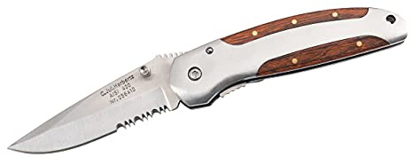 Herbertz Uni Einhandmesser, Aisi 420, Edelstahl-Heft, Clip Messer, Silber, 17.9