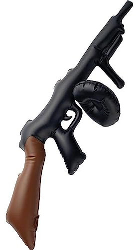 Inflatable Tommy Gun, Black, 75cm / 30in