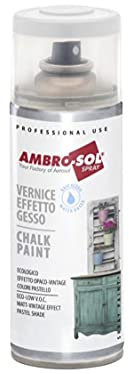 Ambro-Sol V404BL Smalto/Vernice Effetto Gesso, a Base di Acqua con Effetto Ultra Opaco, per Uso Interno e Esterno, Bomboletta Spray in Banda Stagnata Riciclabile 400 ml, Rosa Cipria