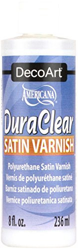 DecoArt DS21-9 American DuraClear Lacke, 237 ml, DuraClear Satin-Lack, 3 Stück