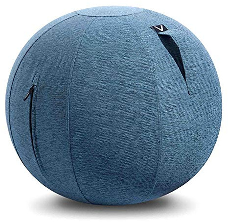Vivora Luno - Sitting Ball Chair for Office and Home, Lightweight Self-Standing Ergonomic Posture Activating Exercise Ball Solution with Handle & Cover, Classroom & Yoga, Standard