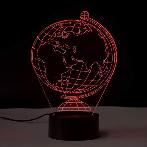 3D Globus Erde Optical Illusions Nacht Licht LED Lampen Tolle 7 Farbwechsel Berühren Tabelle Schreibtisch USB-Kabel für Kinder Schlafzimmer Geburtstagsgeschenke Geschenk