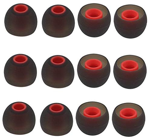 BLLQ Lot de 12 embouts de rechange en silicone pour écouteurs intra-auriculaires Senso, Tozo, Sony et autres écouteurs intra-auriculaires avec trou intérieur de 3,8 mm [M]