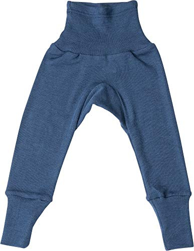 Cosilana, Baby Nabelbundhose/Hose, 70% Wolle, 30% Seide (Marine, 62-68)