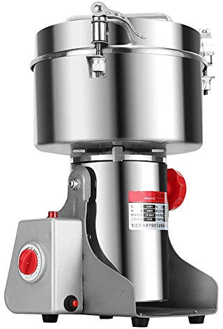 FENGCLOCK 2500G Powerful Electric Grain Mill Grinder, Stainless Steel High-Speed Cereal Mill, Herb Grinder, Corn Mill, Family Medical Powder Machine, 1800W, 220V