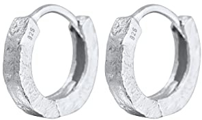 Elli Ohrringe Creolen Struktur Organic Basic Klein 925 Silber