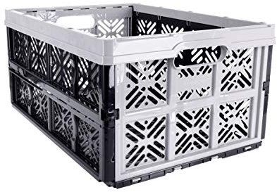 keeeper Boîte Pliante Robuste Ida, Plastique Résistante (PP), Gris Urbain, 48 x 35 x 23 cm, 32 L