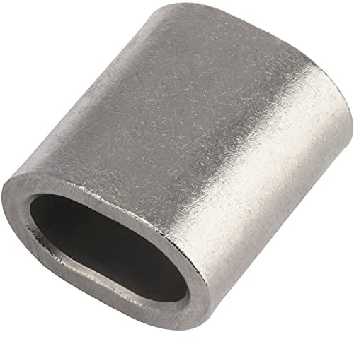 OPIOL QUALITY® Pressklemme 12 mm aus Edelstahl A4 V4A (1 Stück) Aluminiumhülsen Klemme Drahtseilklemmen Seilklemme Presshülsen Drahtseil Seil Drahtseilklemme Seilverbinder