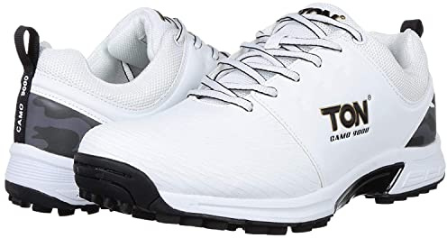 SS Camo 9000 Cricket Scarpes, Taglia 6, Nero/Bianco