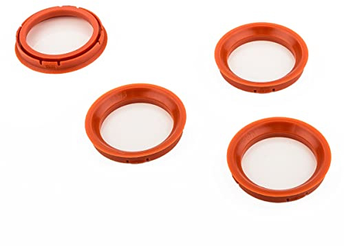 LST 4x Zentrier Distanzringe Alufelgen Ø 73,0 mm - Ø 57,1 mm Rot