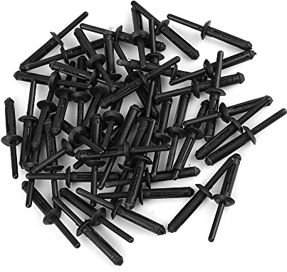 A ABSOPRO Remache Coche Parachoques Carrocería Puerta Sujetador Clips 6506007AA Negro(Juego de 50)