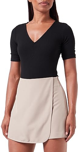 Bestseller A/S Dam ONLTHEA WRAP Skorts CC OTW shorts, Weathered Teak, L, Weathered Teak, L