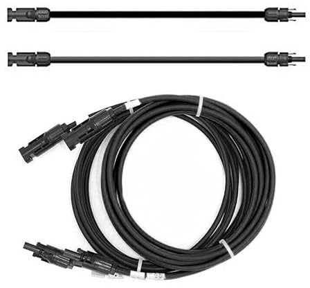 SOLARTRONICS Solarkabel 4mm² 5m mit Solarstecker, beidseitig, Schwarz | Solar Verlängerungskabel für Solaranlage, H1Z2Z2-K, Flexibel, Wasserbeständig, TÜV Rheinland, Made in Germany, 2x5m
