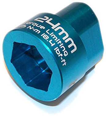 klick Wrench 2 Stage Torque Limiting Oil Filter Wrench Hex Socket Blue 24mm for Alfa Romeo, BMW, Chrysler, Cadillac, Dodge, Jeep, Ram, Saab and VW with Cartridge Style Oil Filter Systems