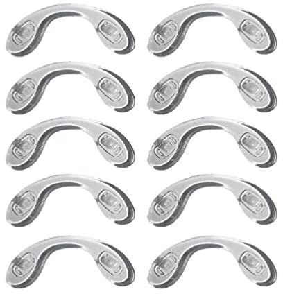 10 Stück Silikon-Nasenpads zum Aufkleben für Brillen, rutschfest, transparent, selbstklebend, U-Form, Nasenpads für Brillen, Nasenpads, Ersatz-Schrauben