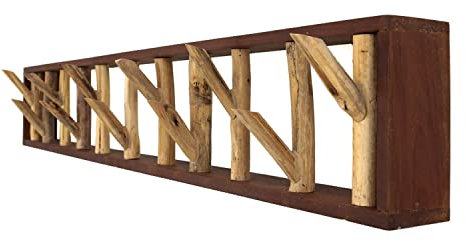 Licht-Erlebnisse Wandgarderobe Treibholz 100 cm lang Kleiderhaken aus Ästen Unikat Handarbeit Garderobenhaken Wandhaken Flur