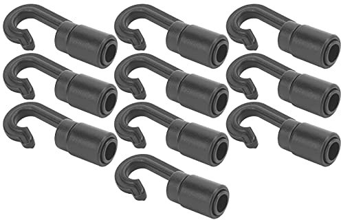 KIMISS 10x Kunststoffhaken Karabinerhaken Plastikhaken Seilhaken für 8mm Expanderseile Gummiseil Planenseil Garten Zelt Planen Haken für Bungee-Gummiseile für Kajaks und Kanus