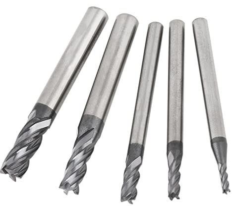 5 Stück Mühlenschneidwerkzeuge 4 Proxxon Fräser, Hartmetall-Schaftfräser 1, Vierkant-Schaftfräser Schaftfräser Flöte Wolframkarbid-Fräser