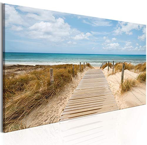 murando - Akustikbild Strand und Meer Bilder Akustikschaum Hochleistungsschallabsorber Schallschutz Leinwand 1 tlg Wandbild Raumakustik Schalldämmung Landschaft Natur Himmel
