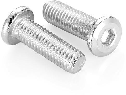 5/16-18 x 3/4 Socket Cap Allen Bolts, Flat Round Head Connector Bolts Screws for Furniture, Stainless Steel 304, Full Thread, 10 PCS