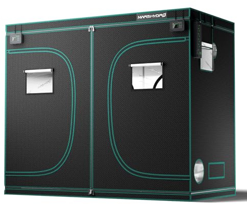 MARS HYDRO Growzelt 120x240x200cm,Indoor Grow Tent Reflektierende Mylar Zuchtzelte Hydrokultur,abnehmbaren Boden Tablett,für Pflanzen wachsen Raum | abnehmbares Tablett, Halterungen für Controller & Steckdosen, Kabeldurchführung, Werkzeugtasche. Für Hydrokultur & Pflanzen.