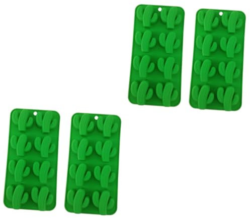 Amosfun 4pcs Cactus Candy Moulds Silicone Chocolates Molds Easy to Use for Boys and Girls DIY Food Grade Nonstick Random Color